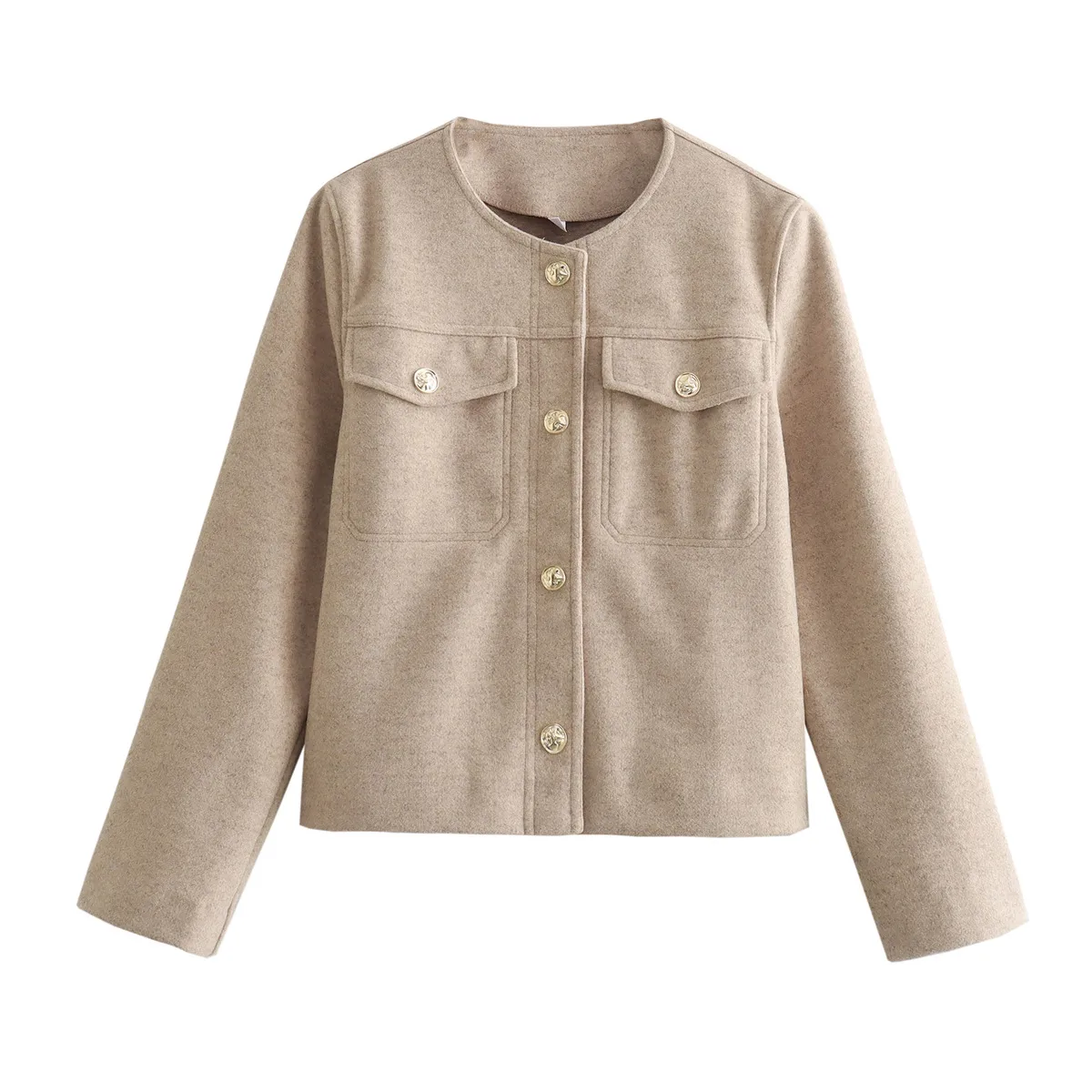Women's Streetwear Solid Color Pocket Single Breasted Casual Jacket display picture 3
