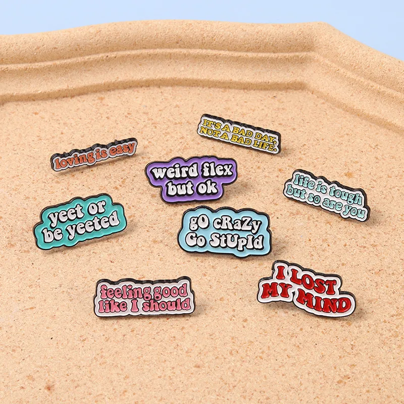Cartoon Style Cowboy Style Letter Alloy Stamping Stoving Varnish Plating Unisex Brooches display picture 6