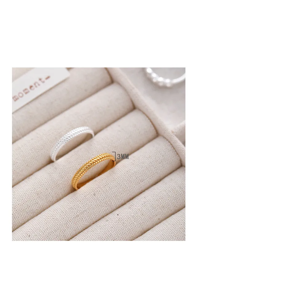 Sterling Silver IG Style Casual Plating Solid Color Open Rings display picture 1