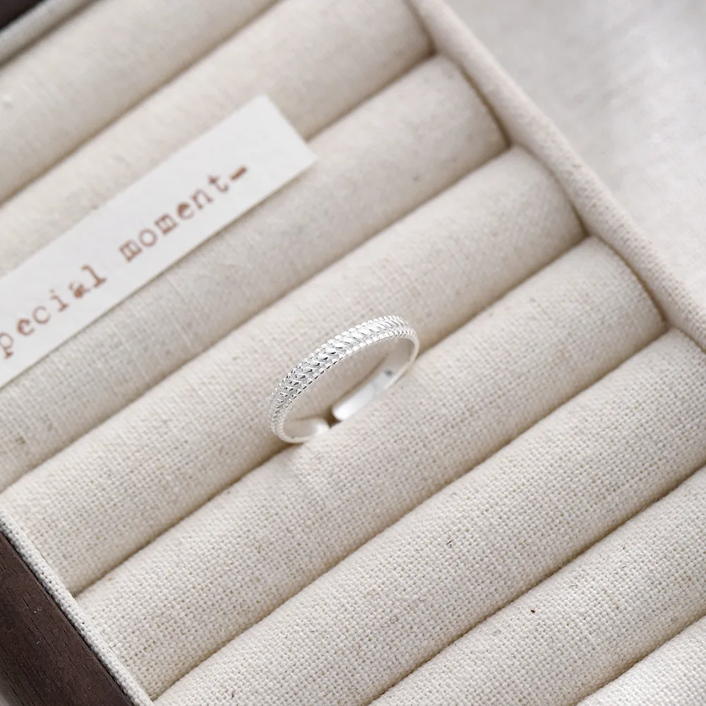 Sterling Silver IG Style Casual Plating Solid Color Open Rings display picture 5