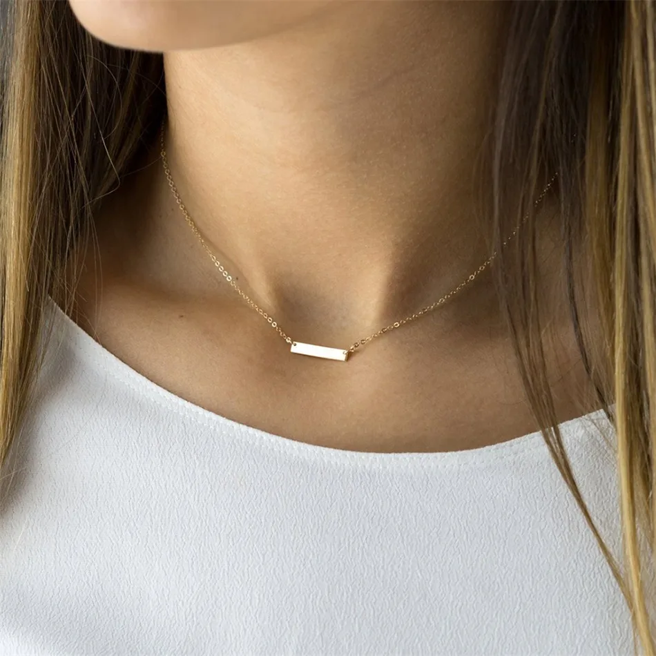 304 Stainless Steel 14K Gold Plated Simple Style Classic Style Plating Solid Color Pendant Necklace display picture 5