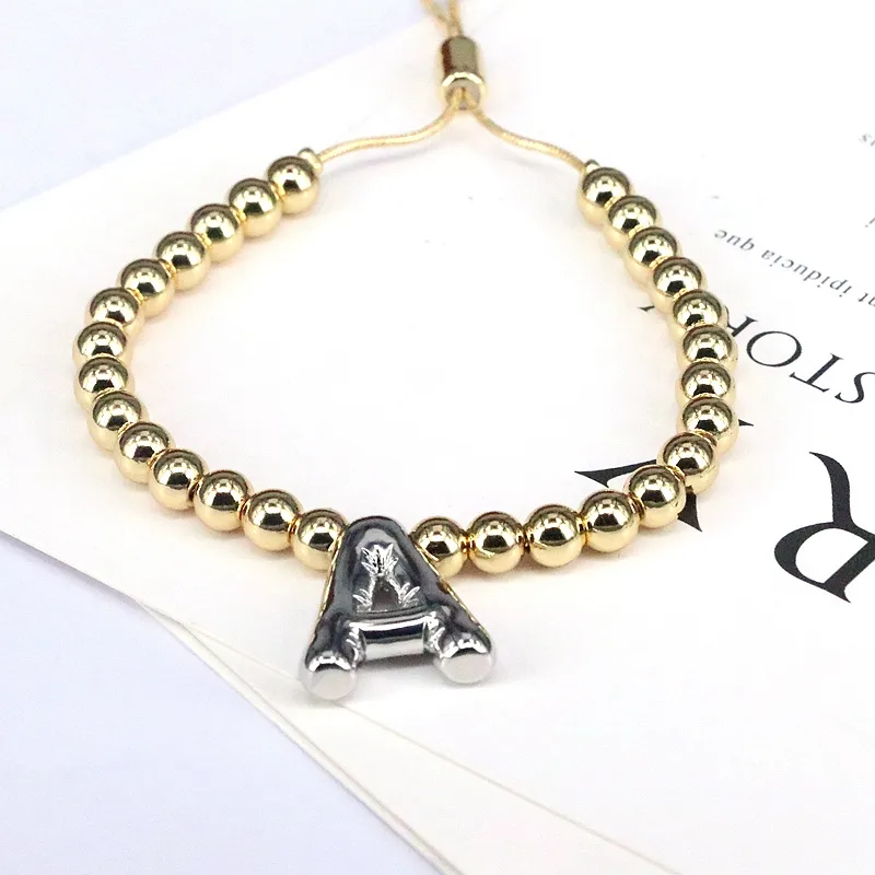 Copper Gold Plated Vintage Style Simple Style Plating Letter Bracelets display picture 12