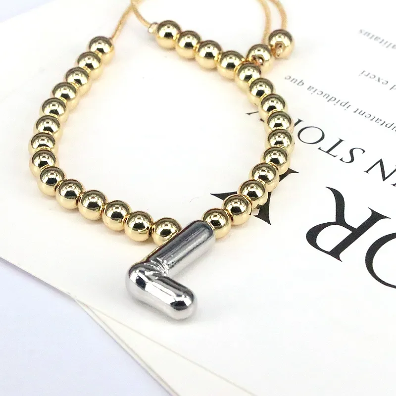 Copper Gold Plated Vintage Style Simple Style Plating Letter Bracelets display picture 15