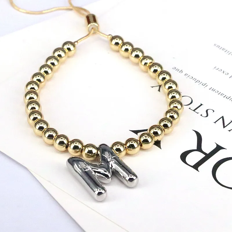 Copper Gold Plated Vintage Style Simple Style Plating Letter Bracelets display picture 16