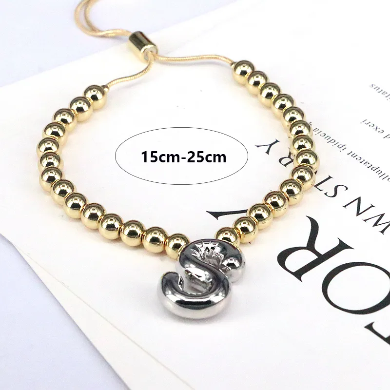 Copper Gold Plated Vintage Style Simple Style Plating Letter Bracelets display picture 25