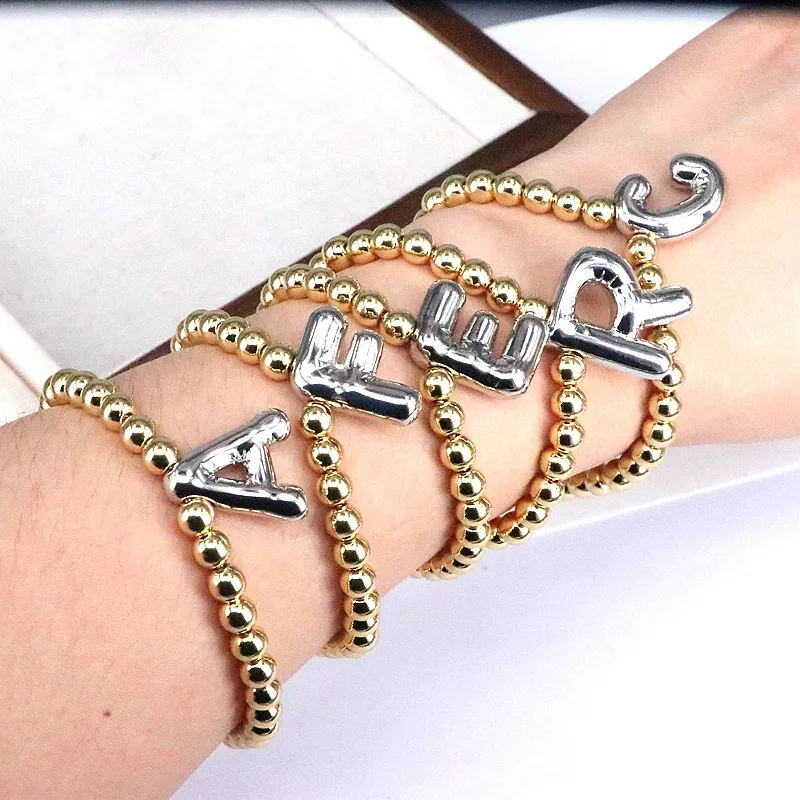 Copper Gold Plated Vintage Style Simple Style Plating Letter Bracelets display picture 29