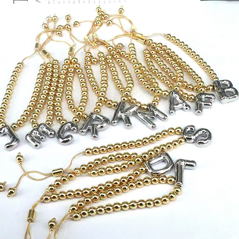 Copper Gold Plated Vintage Style Simple Style Plating Letter Bracelets display picture 28