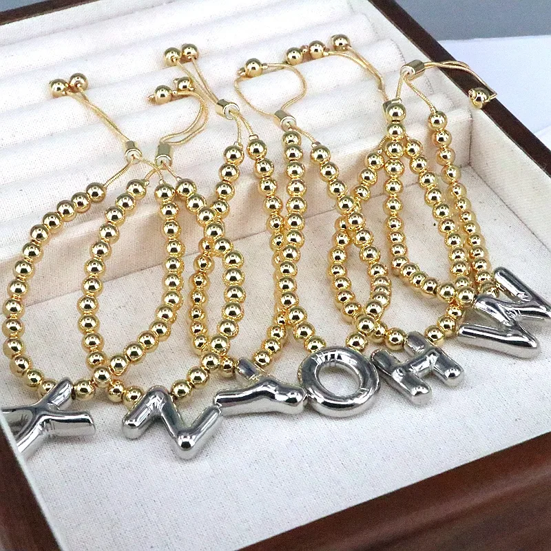 Copper Gold Plated Vintage Style Simple Style Plating Letter Bracelets display picture 32