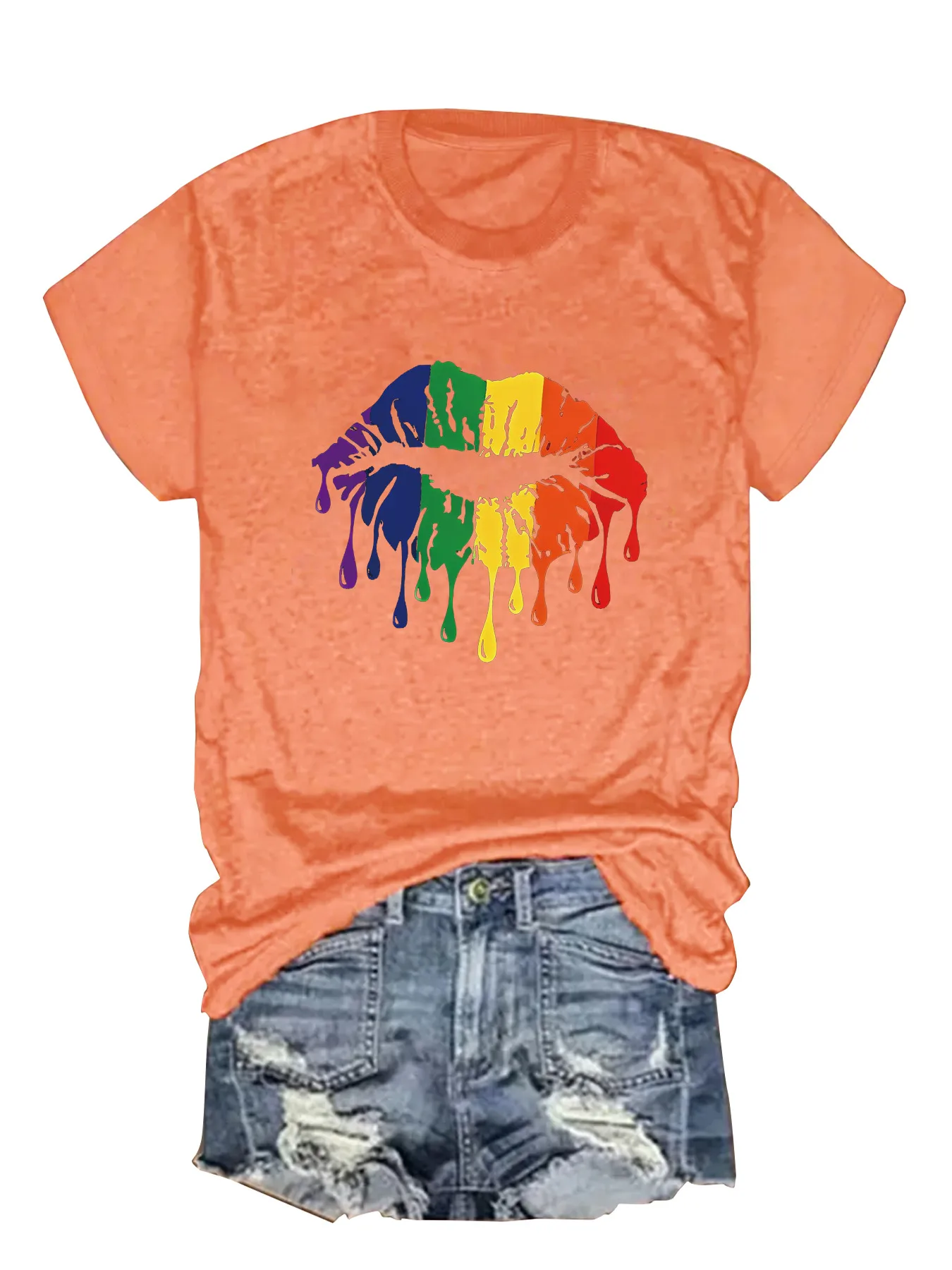 Women's T-shirt Short Sleeve T-Shirts Printing Streetwear Mouth display picture 5