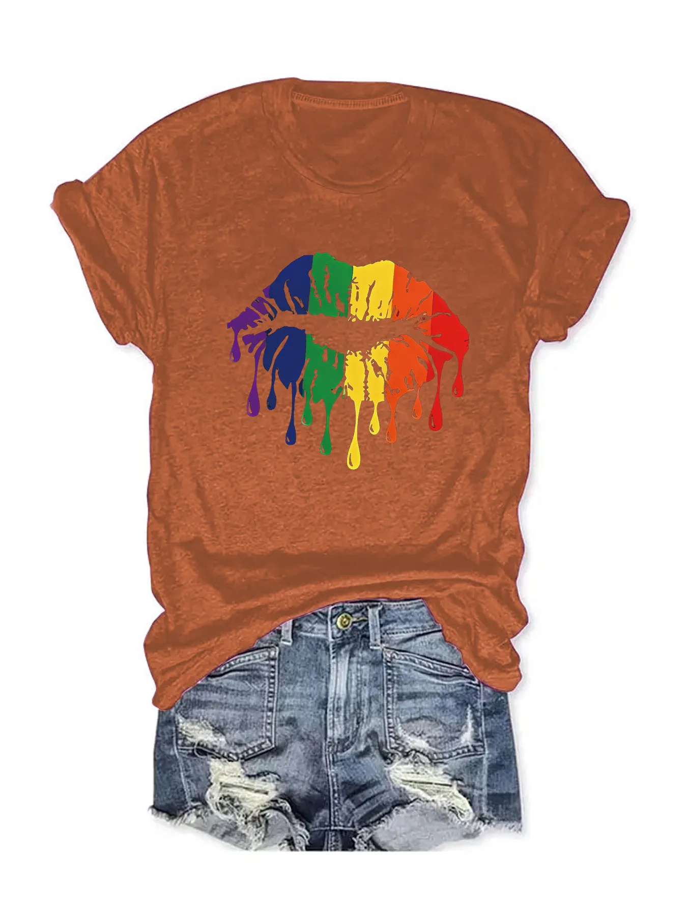 Women's T-shirt Short Sleeve T-Shirts Printing Streetwear Mouth display picture 6