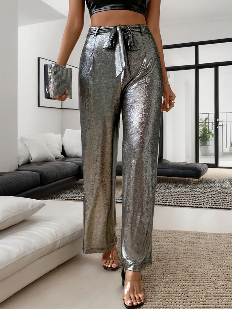 Women's Daily Party Bar Streetwear Solid Color Full Length Casual Pants display picture 1