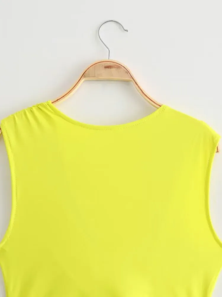Women's Regular Dress Streetwear V Neck Sleeveless Solid Color Midi Dress Holiday Date Bar display picture 12