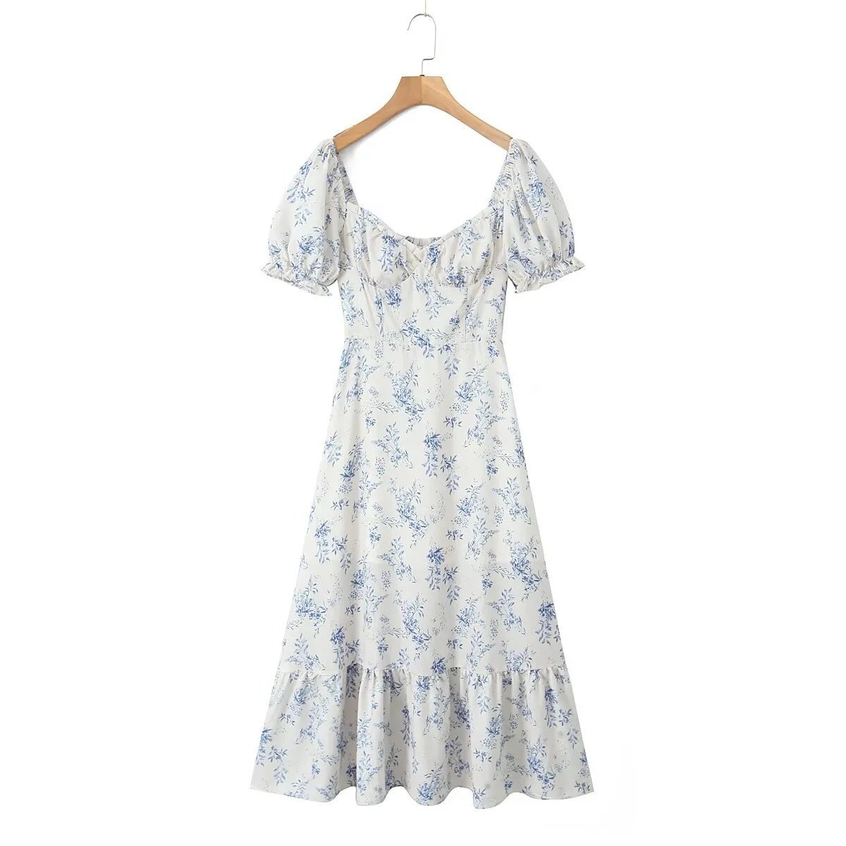 Women's Regular Dress Streetwear U Neck Short Sleeve Ditsy Floral Maxi Long Dress Holiday Date display picture 1