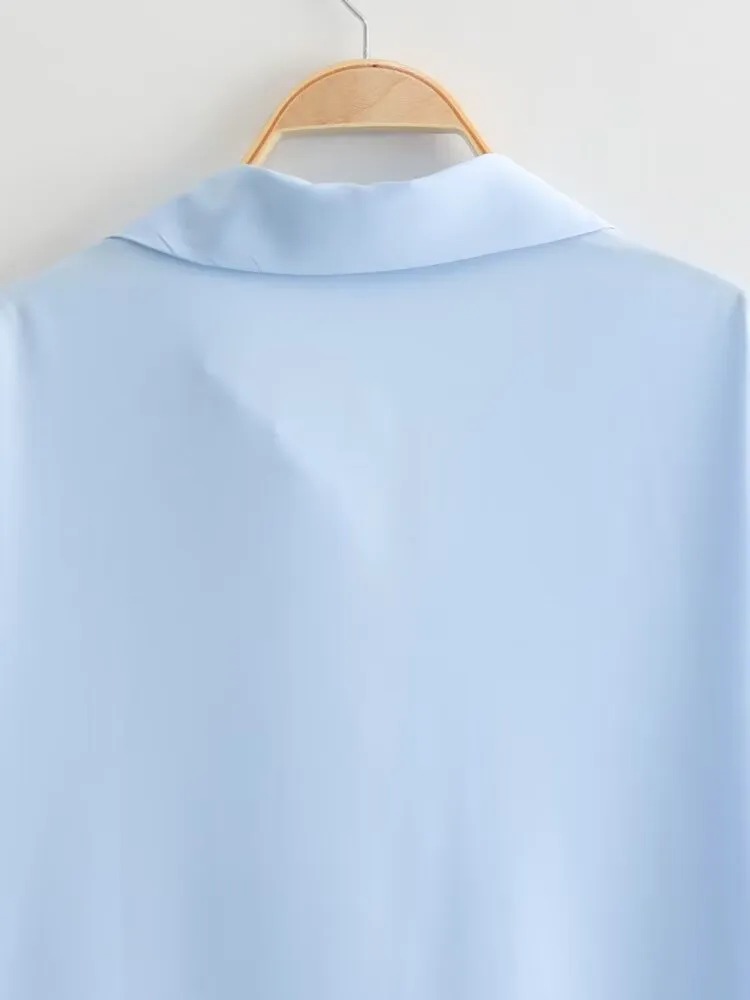 Women's Regular Dress Streetwear Turndown Long Sleeve Solid Color Midi Dress Outdoor Daily display picture 28