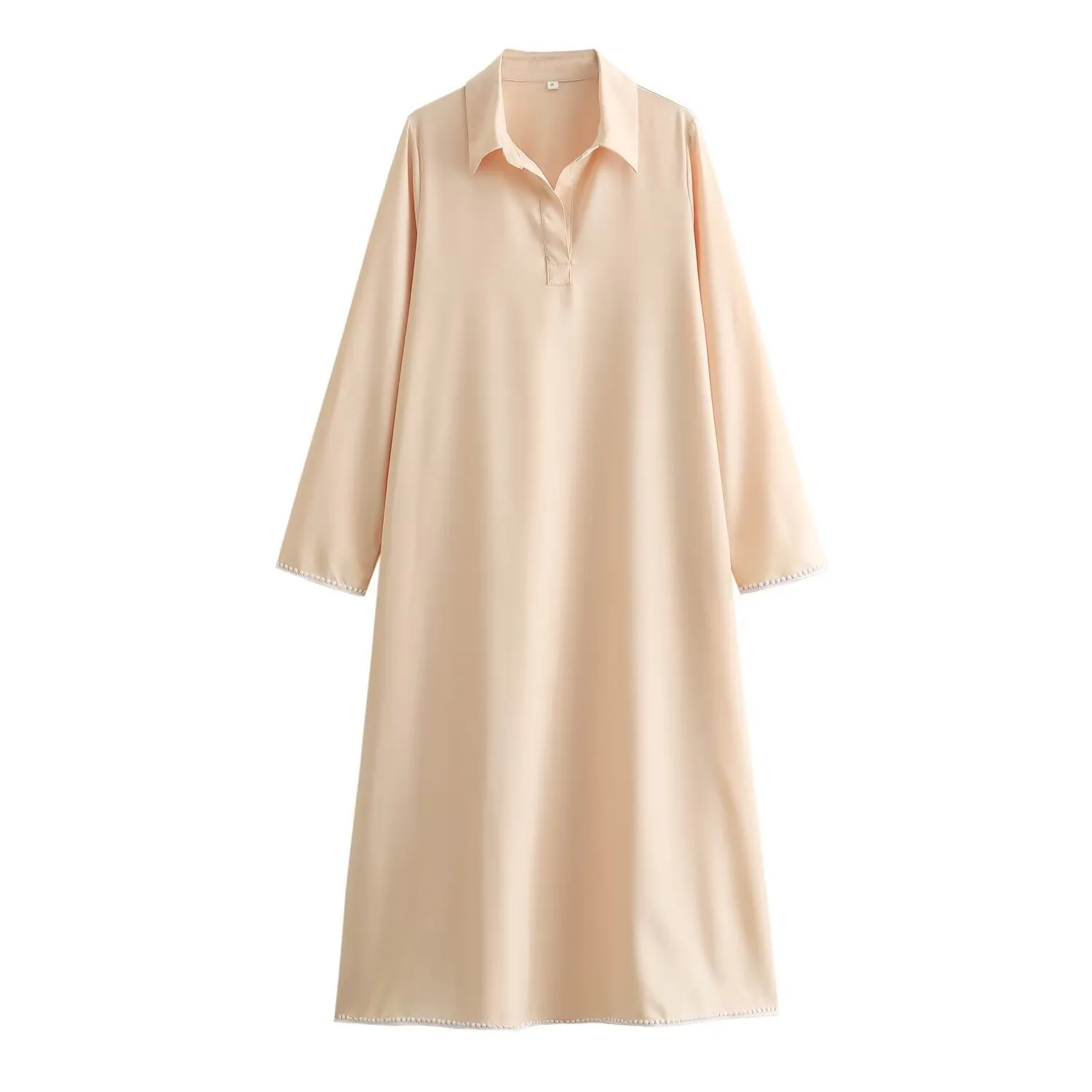 Women's Regular Dress Streetwear Turndown Long Sleeve Solid Color Midi Dress Outdoor Daily display picture 44