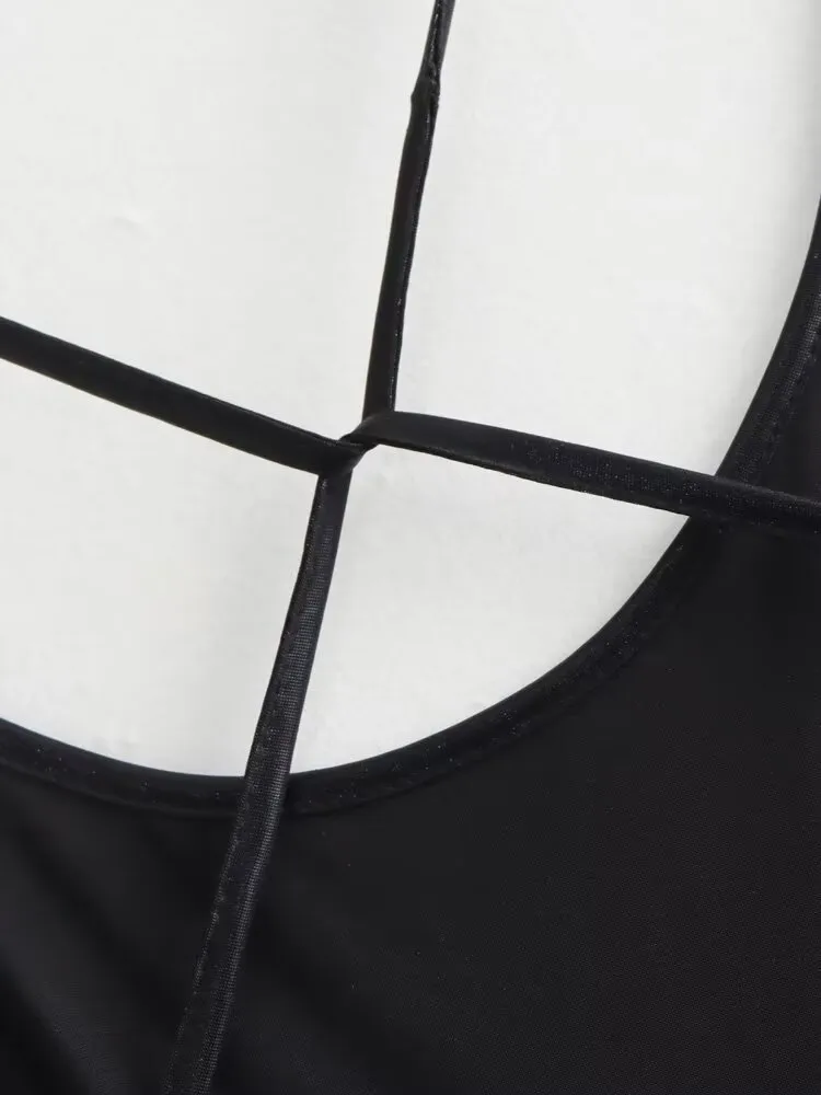 Women's Strap Dress Streetwear Strap Sequins Sleeveless Solid Color Midi Dress Holiday Date Bar display picture 39