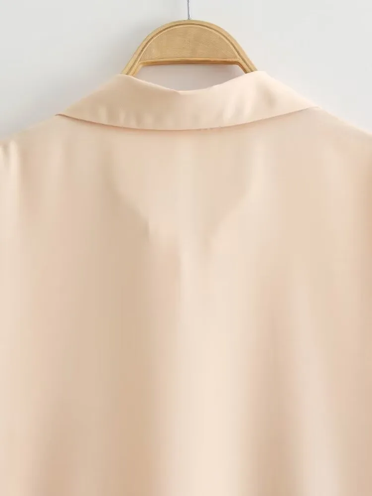 Women's Regular Dress Streetwear Turndown Long Sleeve Solid Color Midi Dress Outdoor Daily display picture 56