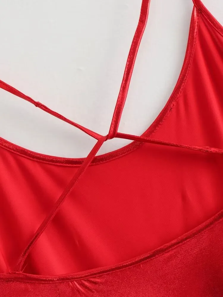 Women's Strap Dress Streetwear Strap Sequins Sleeveless Solid Color Midi Dress Holiday Date Bar display picture 53