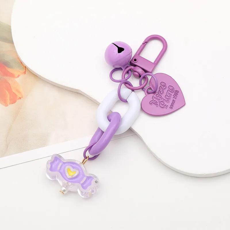 Cartoon Style Cute Sweet Candy Flower Duck Arylic Bag Pendant Keychain display picture 6