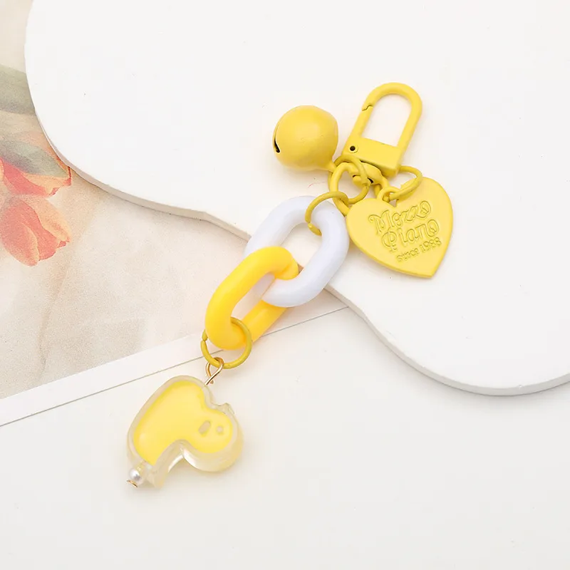 Cartoon Style Cute Sweet Candy Flower Duck Arylic Bag Pendant Keychain display picture 9
