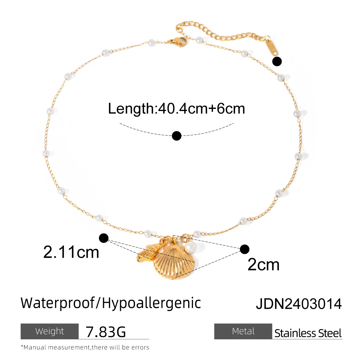 Modern Style Simple Style Classic Style Shell 304 Stainless Steel Imitation Pearl 18K Gold Plated Women's Pendant Necklace display picture 3