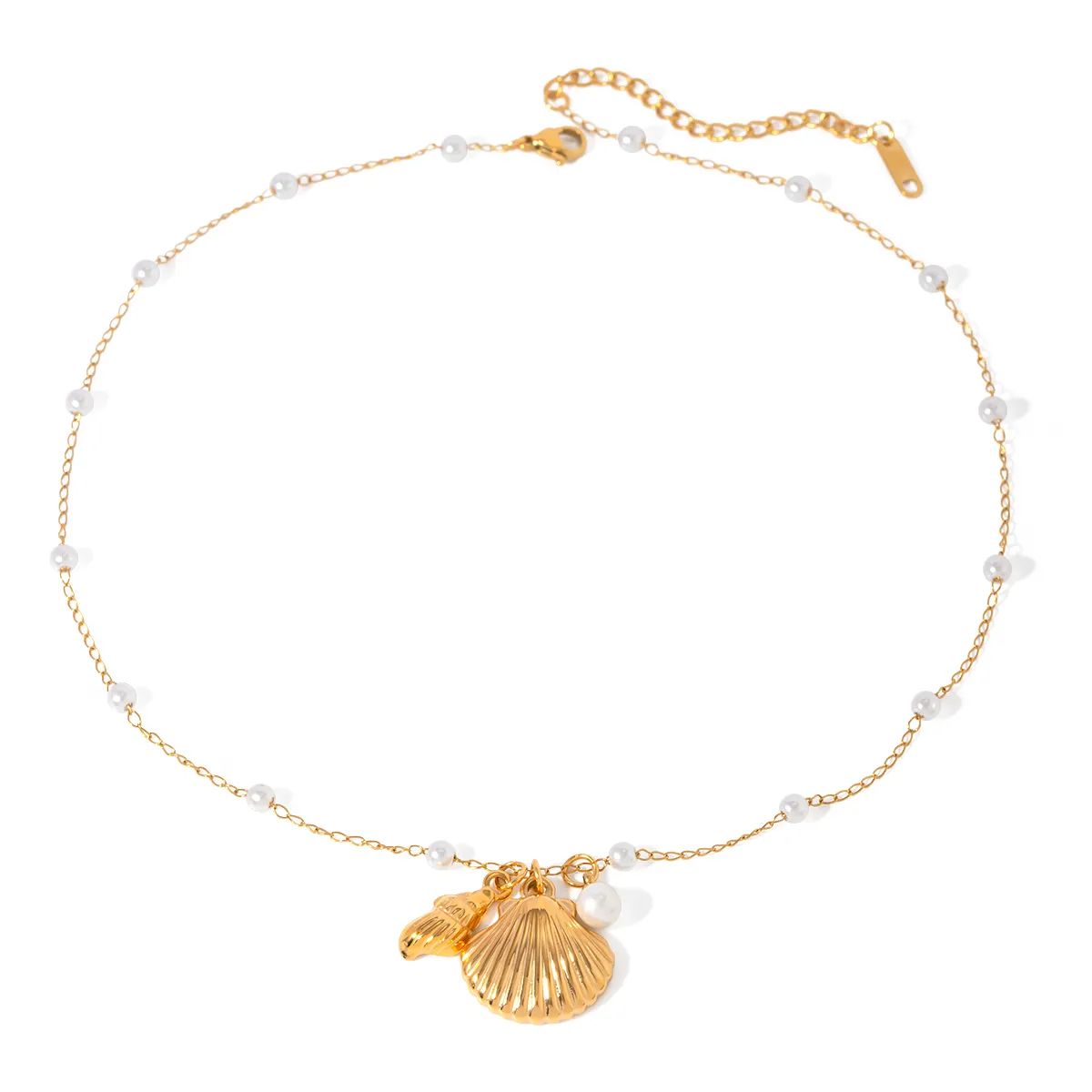 Modern Style Simple Style Classic Style Shell 304 Stainless Steel Imitation Pearl 18K Gold Plated Women's Pendant Necklace display picture 6