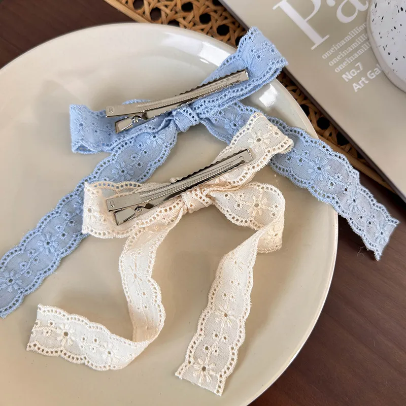 Women's Preppy Style Simple Style Bow Knot Cloth Bowknot Hair Clip display picture 3