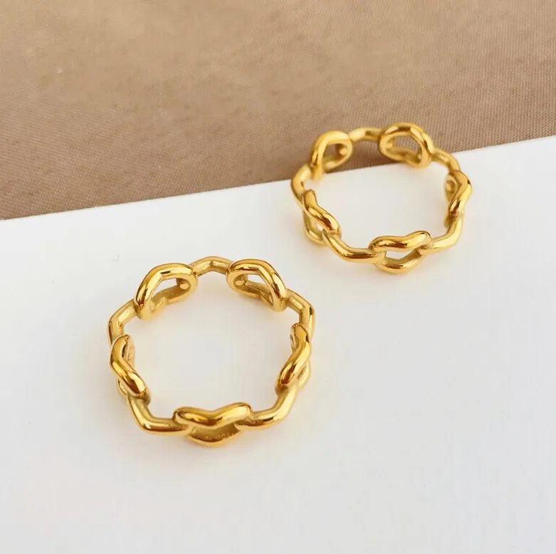 Wholesale Jewelry Modern Style Classic Style Commute Heart Shape Solid Color 304 Stainless Steel Titanium Steel 18K Gold Plated Rings display picture 5