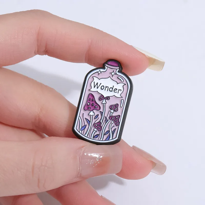 Cartoon Style Cute Cowboy Style Letter Bottle Mushroom Alloy Stamping Stoving Varnish Plating Unisex Brooches display picture 2