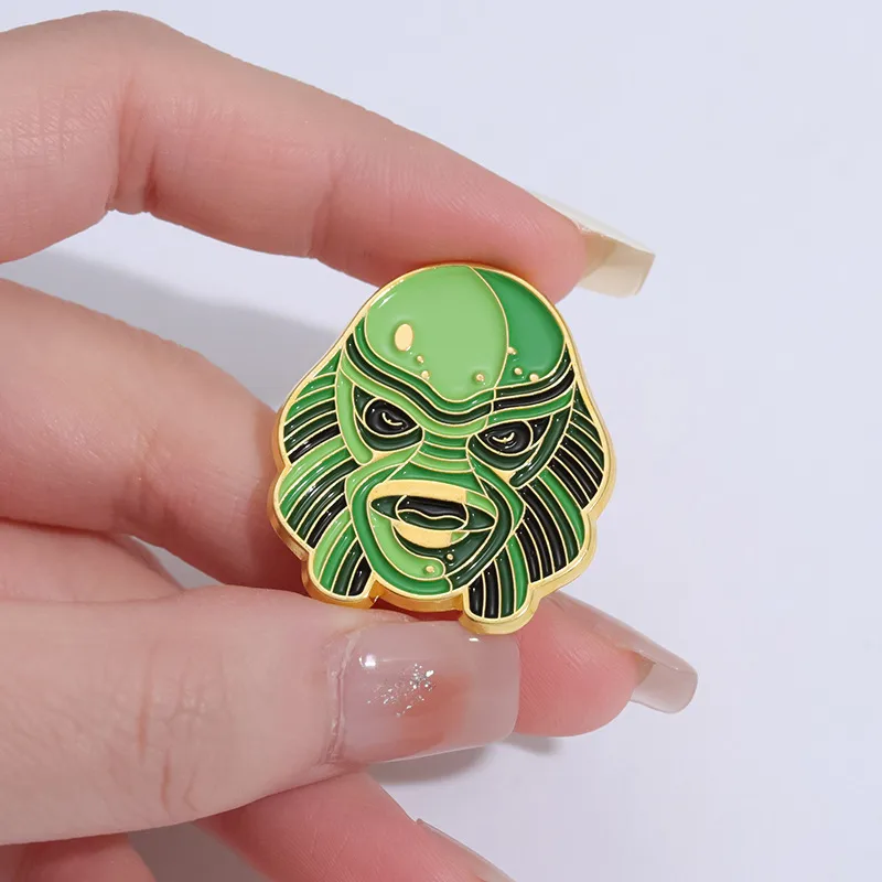 Cartoon Style Cowboy Style Demon Mask Alloy Stamping Stoving Varnish Plating Unisex Brooches display picture 2