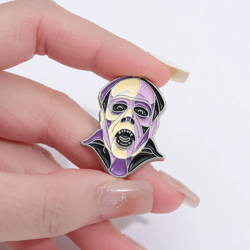 Cartoon Style Cowboy Style Demon Mask Alloy Stamping Stoving Varnish Plating Unisex Brooches display picture 5