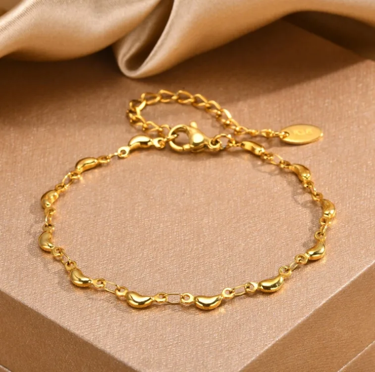 IG Style Simple Style Solid Color Titanium Steel 18K Gold Plated Bracelets In Bulk display picture 6