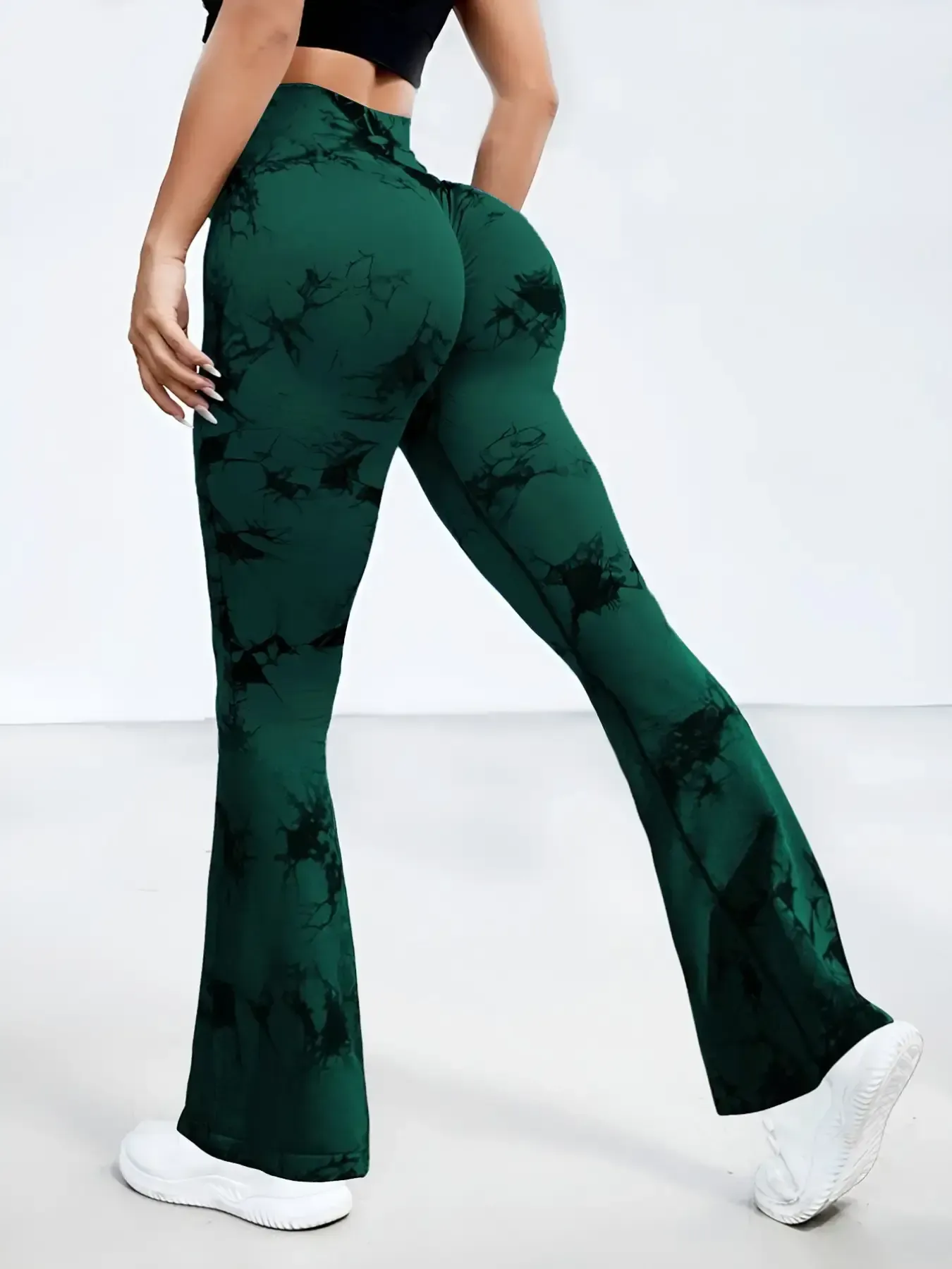 Sports Tie Dye Nylon Spandex Active Bottoms Skinny Pants display picture 10