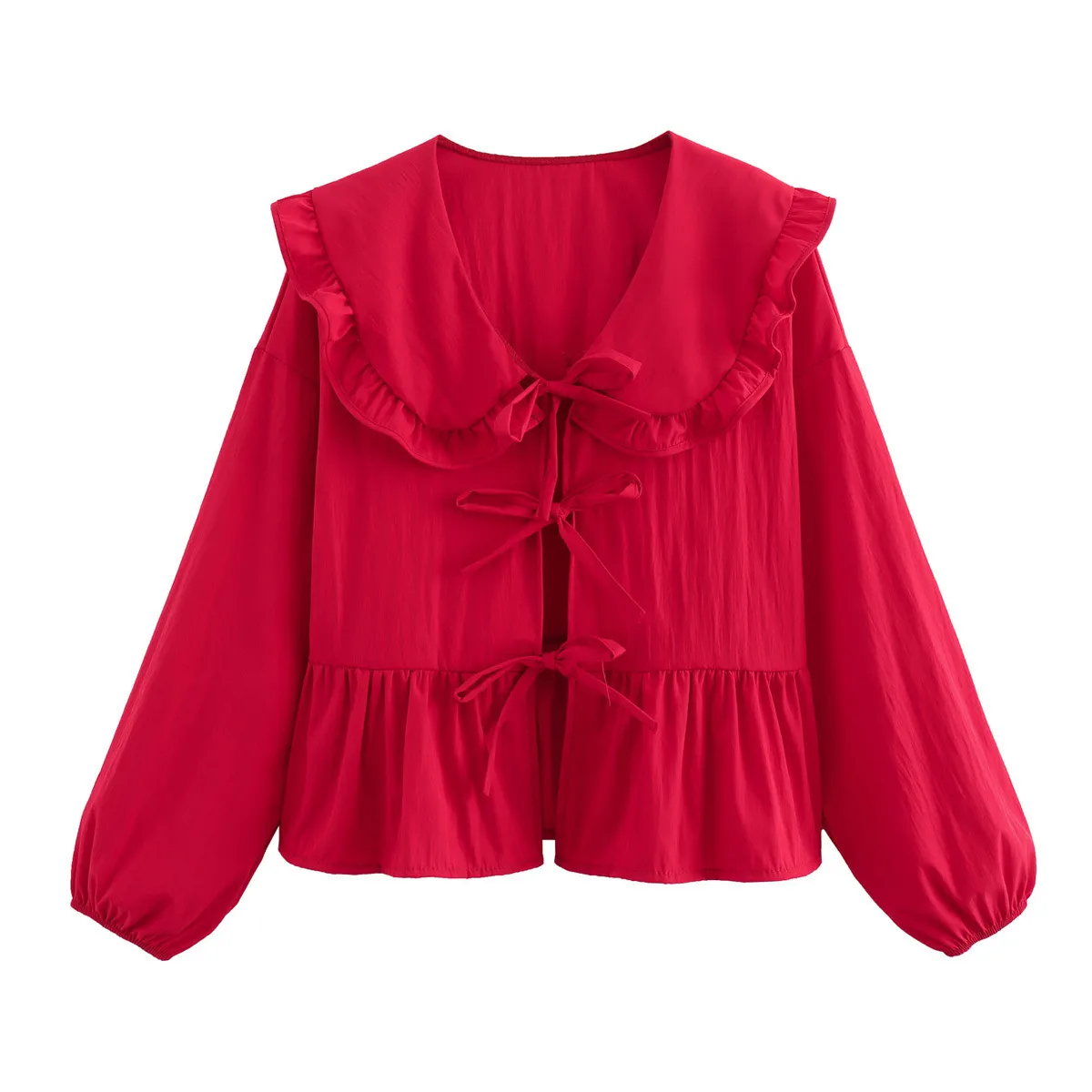 Women's Blouse Long Sleeve Blouses Simple Style Solid Color display picture 2