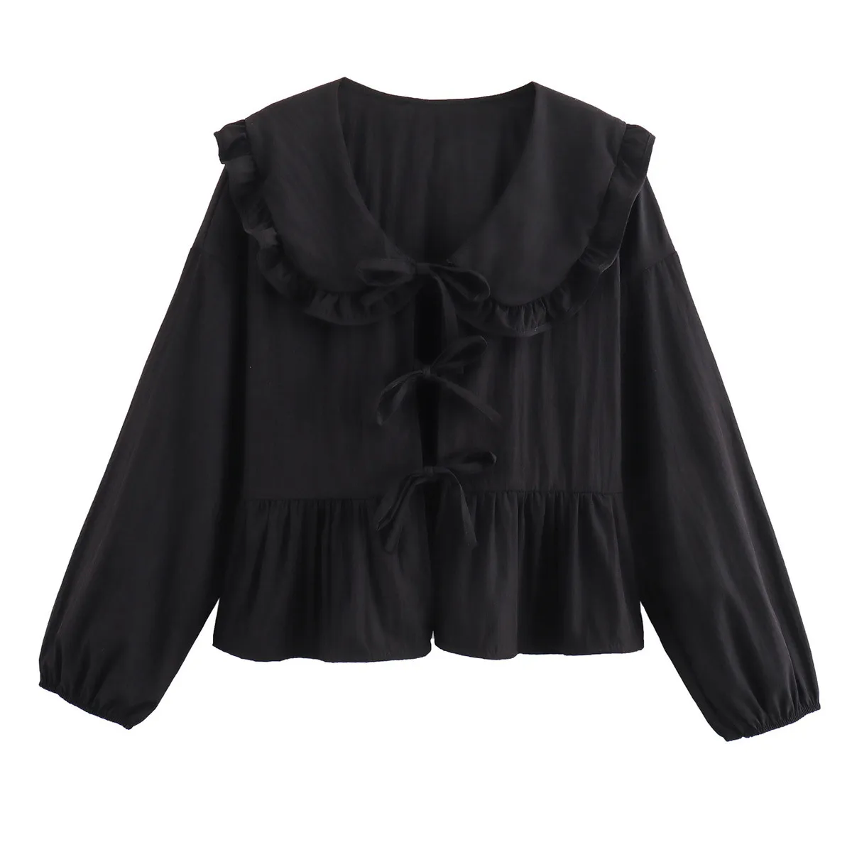 Women's Blouse Long Sleeve Blouses Simple Style Solid Color display picture 3