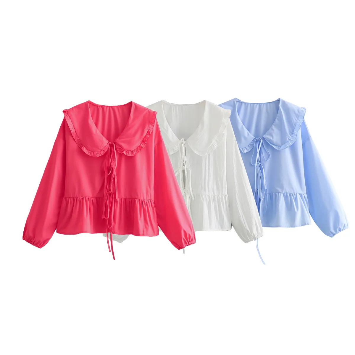 Women's Blouse Long Sleeve Blouses Simple Style Solid Color display picture 4