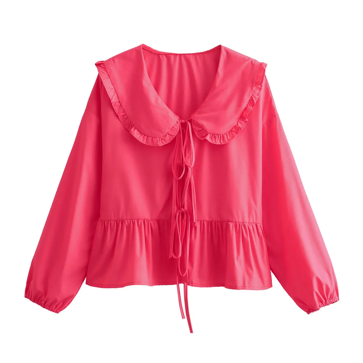 Women's Blouse Long Sleeve Blouses Simple Style Solid Color display picture 7