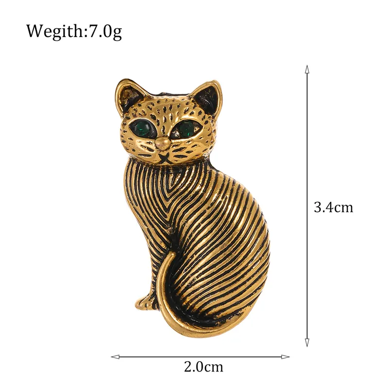 Cute Classic Style Guitar Teeth Cat Alloy Enamel Inlay Rhinestones Unisex Corsage Brooches Collar Pin display picture 10