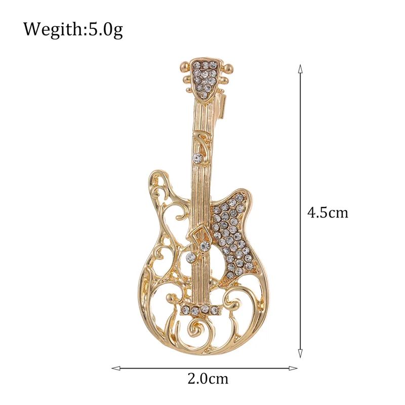 Cute Classic Style Guitar Teeth Cat Alloy Enamel Inlay Rhinestones Unisex Corsage Brooches Collar Pin display picture 22