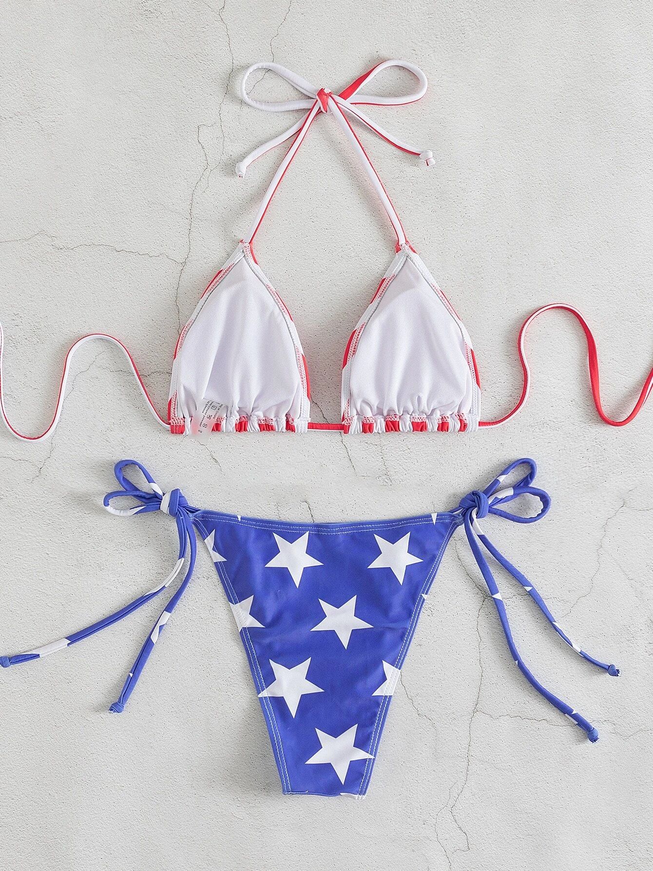 Women's Usa 2 Pieces Set Bikinis Swimwear display picture 2