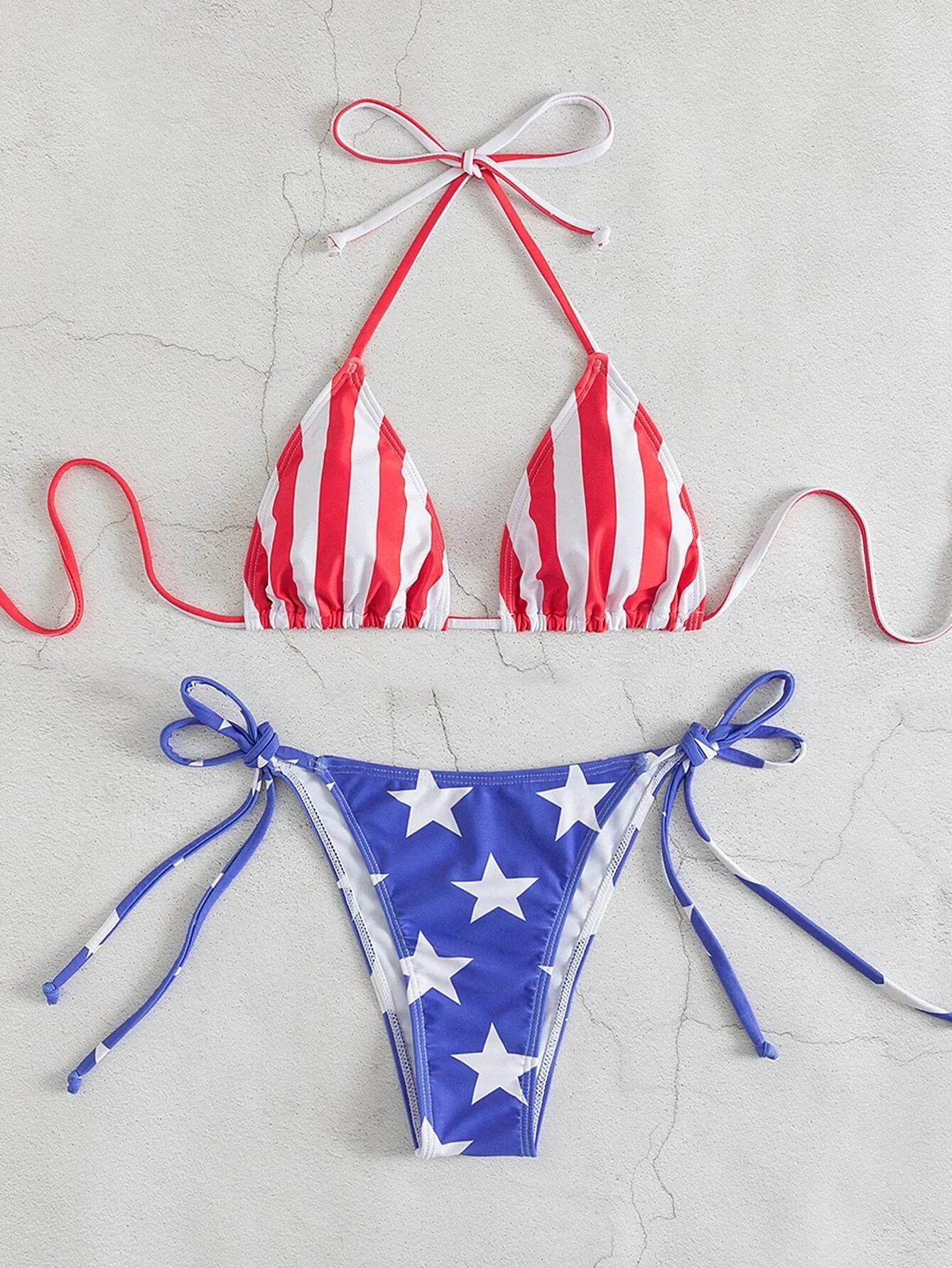 Women's Usa 2 Pieces Set Bikinis Swimwear display picture 6
