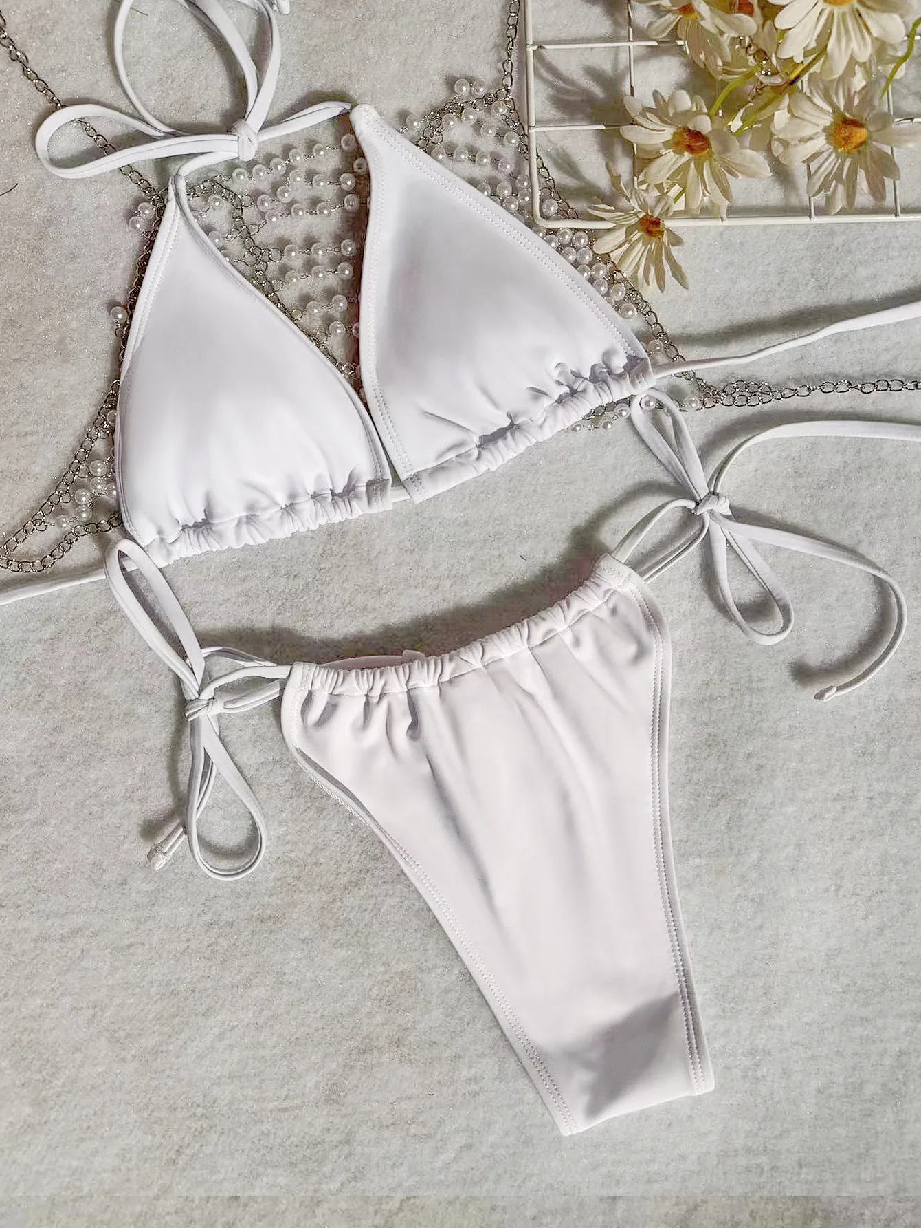Women's Sexy Solid Color 3 Pieces Set Bikinis Swimwear display picture 3