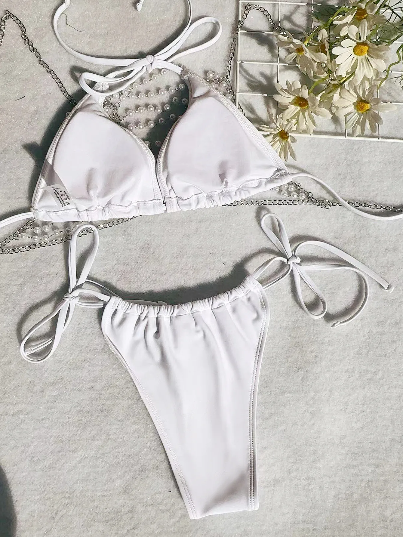 Women's Sexy Solid Color 3 Pieces Set Bikinis Swimwear display picture 4