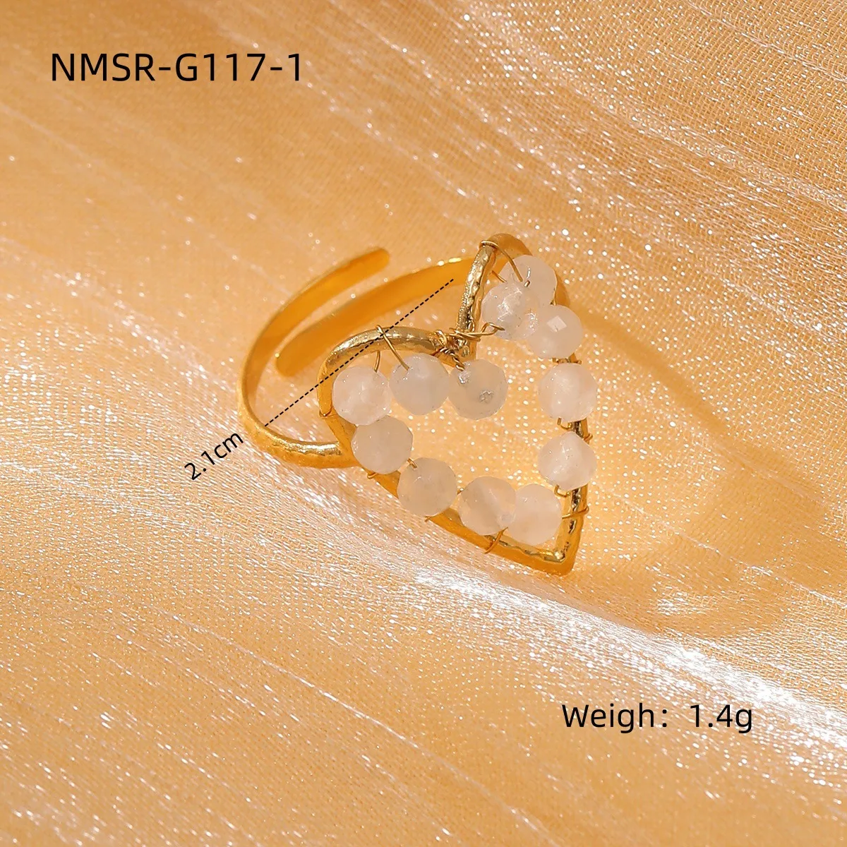 Classic Style Heart Shape 304 Stainless Steel Women's Adjustable Ring Charm Rings Open Rings display picture 28