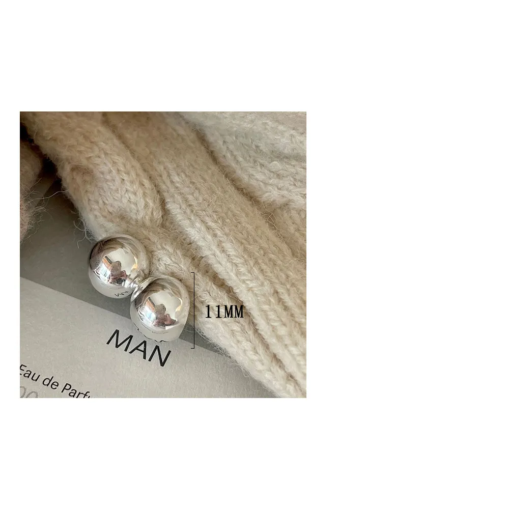 1 Pair 925 Sterling Silver Solid Color Ear Studs display picture 2