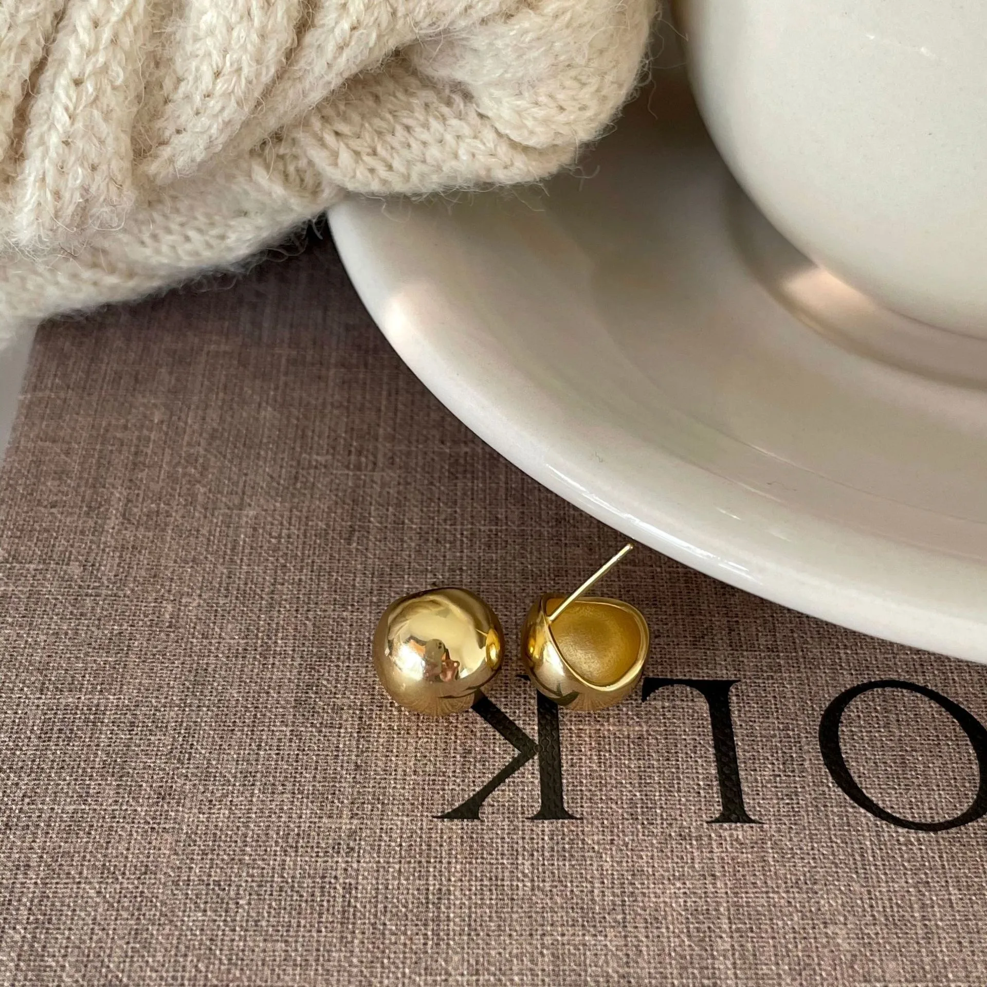 1 Pair 925 Sterling Silver Solid Color Ear Studs display picture 3