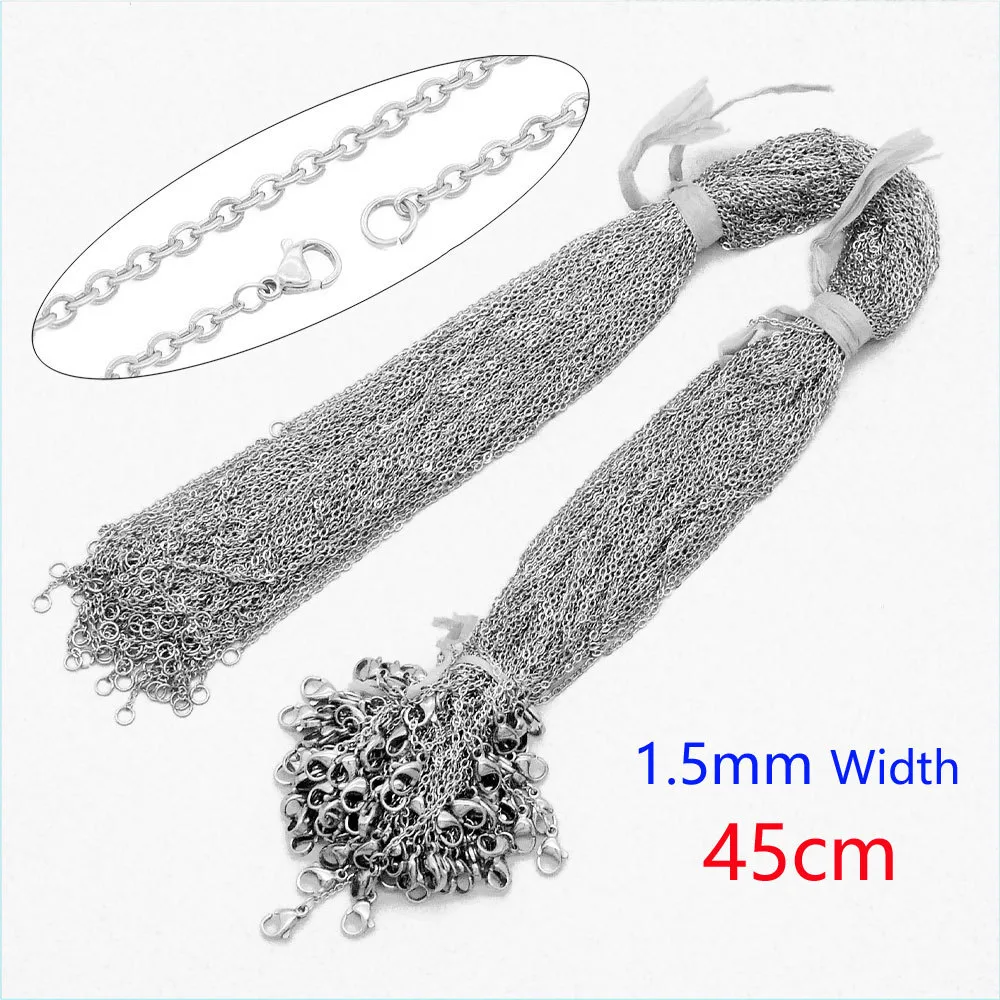 100 PCS/Package 1.5mm 201 Stainless Steel 18K Gold Plated Solid Color Polished Chain display picture 1