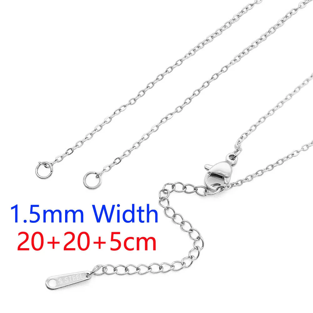 100 PCS/Package 1.5mm 201 Stainless Steel 18K Gold Plated Solid Color Polished Chain display picture 13