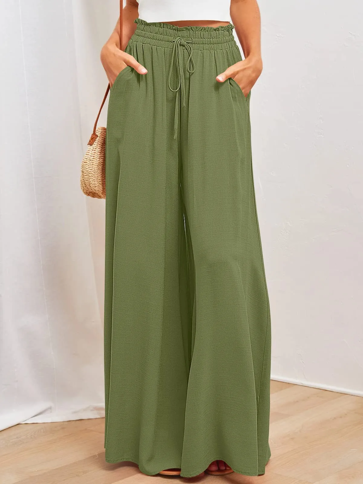 Spring And Summer Independent Station  Casual Wide Leg Explosions Loose Casual Fashion Pants Women display picture 37