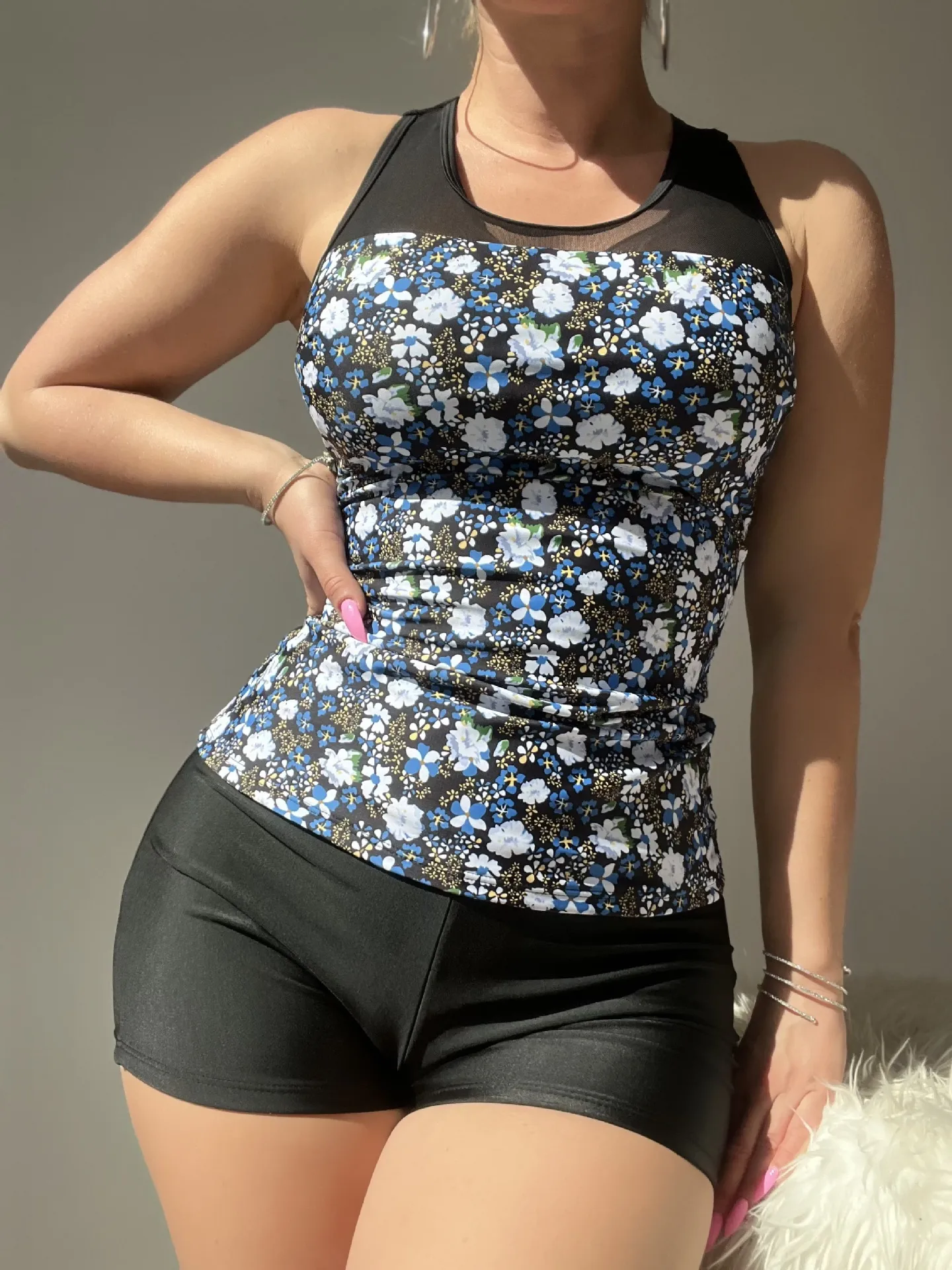 Women's Ditsy Floral 2 Pieces Set Tankinis Swimwear display picture 1